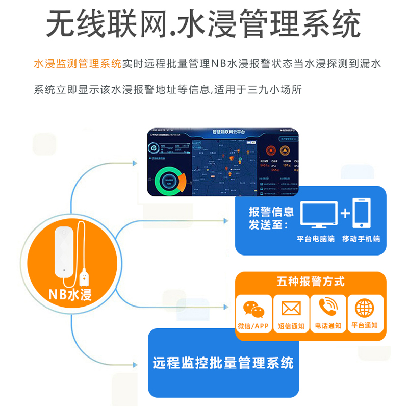 NB-IoT水浸報(bào)警器 智能溢水探測(cè)器SR-N06